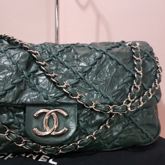 SOLD thank you! Auth Ultra stitch Jumbo Flap bag - Picture 8 of 16